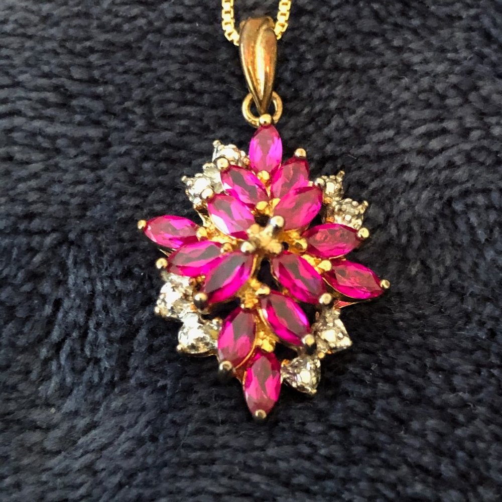 Ruby and Diamond Pendant